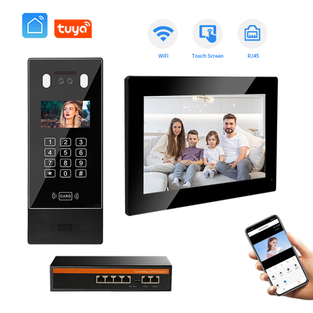 Intercom Video TCP IP Poe Doorbell Door Phone Multi Apartment System Smart Home Linux Wired and WiFi Only Indoor Monitor Price