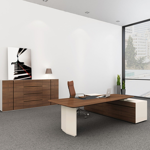 Escritorio Ejecutivo de Oficina Moderno, Diseño de Lujo, Madera Maciza con <span class=keywords><strong>Chapa</strong></span> de MDF Pintada - Product Image 4