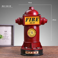 Figurine en résine faite à la main et peinte à la main, style rétro européen, modèle de poteau d'incendie, couleur personnalisée, marque SE7, objet de collection artistique