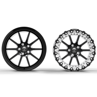 Jantes forgées Drag 18x8 17x10 17x11 5x112 5x120 Noir Brillant Fraisées Beadlocks Échelonnées pour Supra M2 M3 M4 Jantes de Course