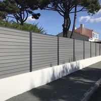 Panneaux de clôture d'intimité totale en composite bois WPC avec poteaux pour jardin extérieur
