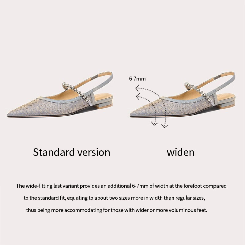 Mermaid Grey Flat Wide Width