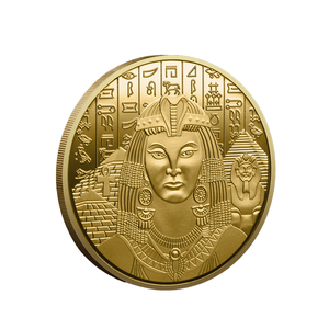 Pièce de monnaie du dieu soleil égyptien Ra, pyramide grecque, pièces de monnaie égyptiennes, Cléopâtre, pharaon, médaille commémorative de l'Égypte antique - Product Image 3