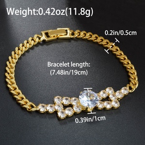 Brazalete de Latón con Circonita y Lazo, Chapado en Oro de 14k, Personalizable, al por Mayor, para Mujer - Product Image 6