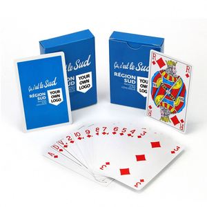 France Mylar Vinyl Playing High Quality Custom Design 32 Cards Paper Game Jeux De Carte Belote With Case - Product Image 1