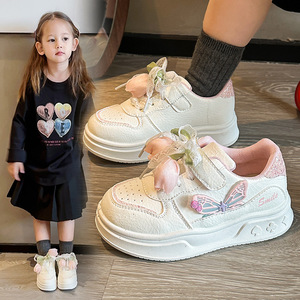 2025, zapatos deportivos informales de suela blanda blanca para niñas, nueva moda de primavera y otoño para Princes, talla mediana y grande - Product Image 1
