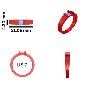 Anillos de Oro Amarillo de 9 Quilates con Piedras Preciosas Naturales de Corte Baguette Certificadas - Product Image 5