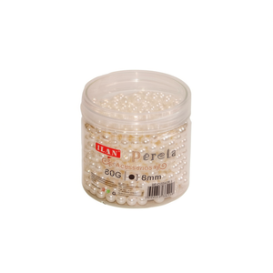 Perle di ilan da 10 mm, 80 g, colore bianco, per la creazione di gioielli - Product Image 1