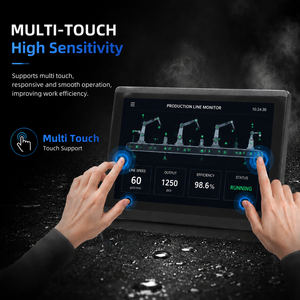 โมชัวน์ RS485 หน้าจอสัมผัสแบบ Capacitive HMI <span class=keywords><strong>SPM</strong></span> ขนาด <span class=keywords><strong>7</strong></span> นิ้ว และหน้าจอ LCD แบบสัมผัส 16:9 ความละเอียด 1024x600 สำหรับคอนโทรลเลอร์ PLC - Product Image 3