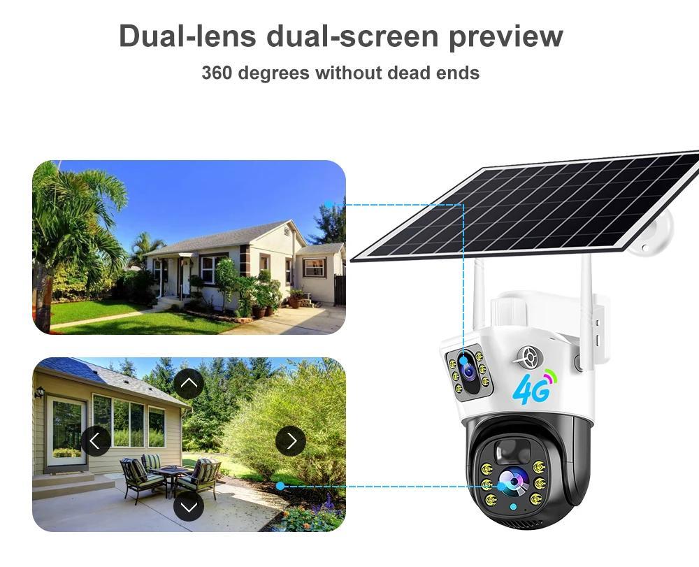 V380 Pro 4G Solar CCTV Outdoor Security Camera 360° Wifi Ptz with Night Vision Automatic Tracking Built-in Mic CMOS Sensor · image 2