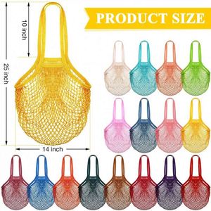 Reusable Natural Mesh <b>Net</b> Bags for Fruit Vegetable Potato Packing Large Capacity Cotton Pouch <b>Net</b> Tote Bag for Shopping Bag - Product Image 4