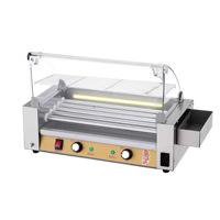 Machine à Chauffer les Hot-Dogs Professionnelle de Haute Qualité pour Table, Grill à Rouleaux pour Hot-Dogs Commercial