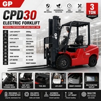 Chariot élévateur électrique 3T : Assis, pneus pleins, mât de 4 m, batterie lithium 80V/300Ah, contrôleur Curtis, automatique, LED.