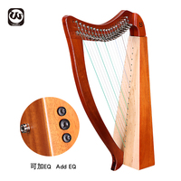 Walter 2025 Harpe lyre 19 cordes avec sac gratuit, mini harpe, harpe en bois massif