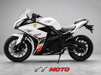 Moto sportive Ninja 200cc avec moteur refroidi par air, freins à double disque et jantes en alliage