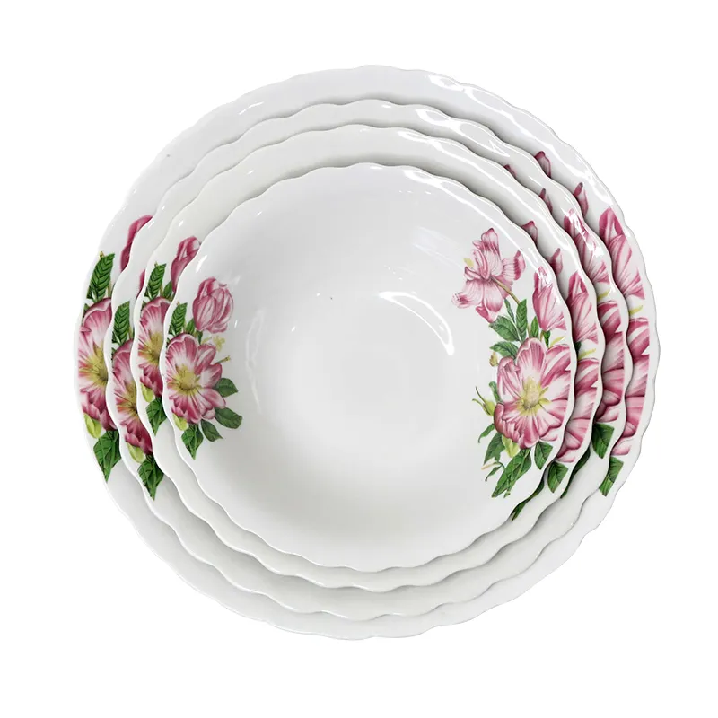 Ensemble de bols à soupe en céramique, pour salade, en porcelaine, personnalisé, magnifique, été