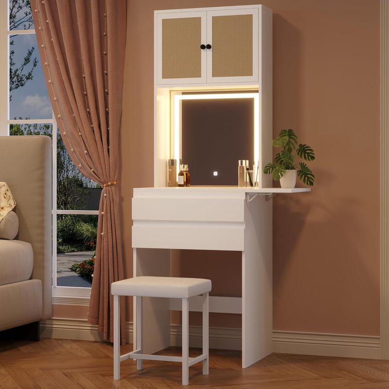 Makeup Vanity Desk with Mirror and