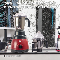 Mixeur plongeant électrique sans fil 300W à vitesse variable avec bouton-poussoir en acier inoxydable pour usage domestique