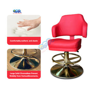 Chaise Vip rouge Base réglable en acier inoxydable Chaise de table de poker Chaise de machine de jeu d'habileté - Product Image 6