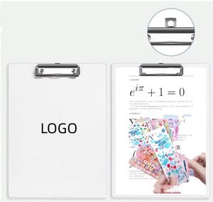 Porte-documents avec clip métallique discret, porte-documents de bureau en acrylique - Product Image 1