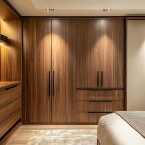 Porte de placard en placage de bois, design moderne et luxueux, pour rangement de chambre à coucher - Product Image 2