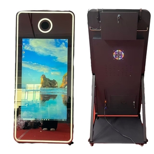 Photomaton Miroir Magique XINRUIJIA |   Station de selfie à écran tactile 70 pouces avec anneau lumineux RGB et cadre métallique pour location événementielle (mariages, fêtes) X - Product Image 5