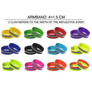 Bandas Reflectantes Rojas de Alta Visibilidad para Ciclismo, Correr, Muñecas, Tobillos, Piernas y como Clip para Pantalones de Ciclismo - Product Image 2