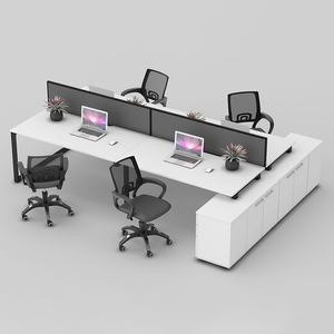 Easy Install Soundproof Executive Modular Wooden Professional Extendable MDF Computer Workstation Office Cubicle - Product Image 1