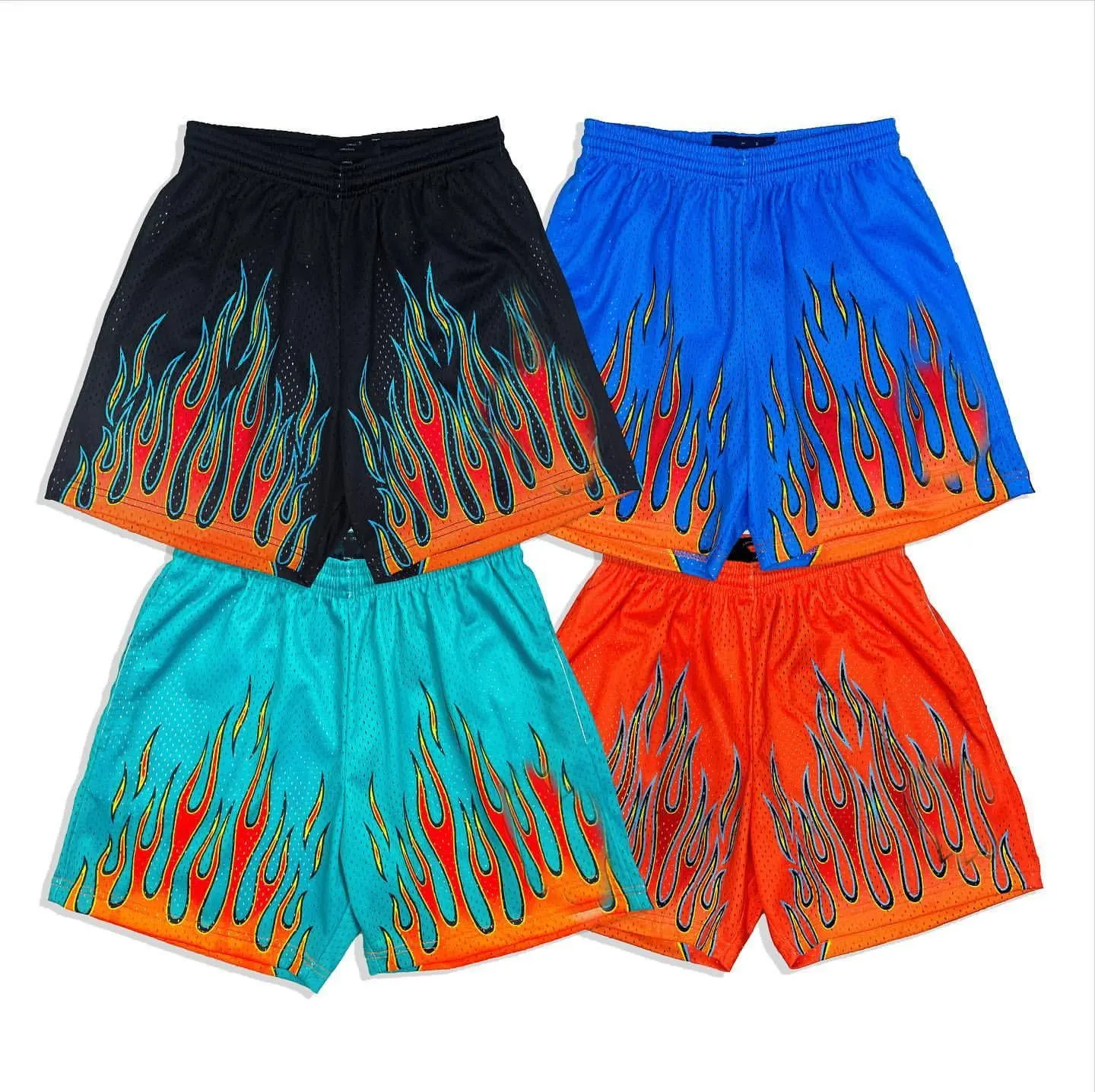 Custom Men's Jogging Workout Shorts Casual Print Sports Basketball Hip Hop Sublimated Graphic Men Shorts Mesh Shorts