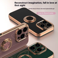 Neue Maßgefertigte Luxus-Designer Transparente Handyhülle mit Ständerhalterung Durchsichtiger Fingerring Magnetische Handyhülle für iPhone