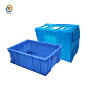 Dingtang giá rẻ Stackable đóng gói lưu trữ Tote nhựa di chuyển hộp với nắp nhựa Tote di chuyển thùng - Product Image 1