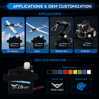 Micro servo numérique FFTY 2G, moteur de direction à engrenages en plastique 180 degrés pour avion RC, planeur, modèle à aile fixe, robot, connecteur JR