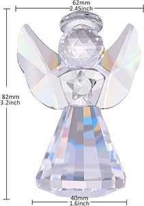 European Folk Art Collection K9 Model Crystal <b>Angel</b> Paperweight Polished Etched Glass Art for Home Decoration for Christmas <b>Gift</b> - Product Image 5