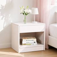 Table de chevet intelligente en gros avec compartiment caché, 2 tiroirs, design moderne écologique, mobilier de chambre multifonctionnel, application intelligente