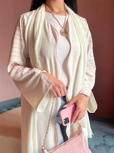 À <span class=keywords><strong>la</strong></span> mode décontracté respirant tissu broderie florale cheville longueur à manches longues dubaï Abaya pour <span class=keywords><strong>la</strong></span> formation au leadership team building - Product Image 4