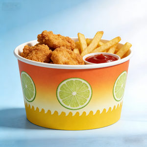 Бесплатный образец: Круглые одноразовые салатницы из крафт-бумаги для еды, 400–1500 мл - Product Image 2