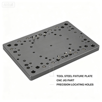Plaque de fixation en acier usiné CNC OEM avec trous de positionnement de précision, base de gabarit d'outillage usiné sur mesure
