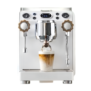 เครื่องชงกาแฟกึ่งอัตโนมัติเชิงพาณิชย์ หม้อต้มคู่ สแตนเลส พร้อมเกจวัดคู่ ปั๊มอิตาลี ขนาด 58 มม. ระดับมืออาชีพ - Product Image 2