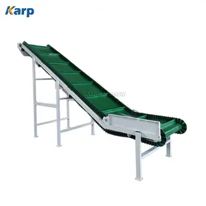 Gomma/PU/PVC/acciaio inox Z tipo inclinazione verticale nastro trasportatore sistema di trasporto