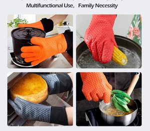 Giá Rẻ Silicone Găng Tay Chịu Nhiệt Đôi Lò Mitts Cho Bếp Nấu Nướng BBQ Nướng - Product Image 2