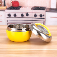 Boîte à lunch en acier inoxydable double couche Cute Eco-Friendly Freshness Conservation 2 compartiments Dual Tier Bento Food