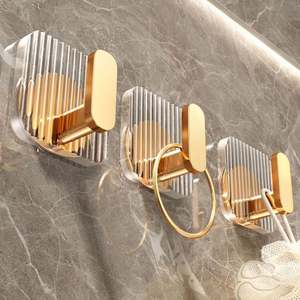 Self-adhesive Wall <b>Hooks</b> Acrylic <b>Bathroom</b> <b>Hooks</b> for Hanging Waterproof Adhesive <b>Hook</b> <b>Towel</b> Holder Home Accessories - Product Image 1
