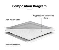 Panneau alvéolaire en polypropylène personnalisé OEM, panneau en plastique cellulaire léger pour les acheteurs de cloisons modulaires