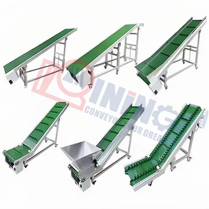 Mobil Etekli Yan Duvarlı Bantlı Konveyör, Tahıl Gübre Torbası Yükleme Boşaltma Çiftlik Tarım Taşımacılığı için Yükseklik Ayarlı - Product Image 5