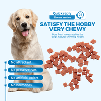 Tranches carrées de viande de canard séchées à l'air, riches en protéines, de 1 cm, avec nettoyage dentaire, pour récompenses d'entraînement pour chiens de petites et grandes races