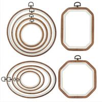 Cercle de broderie rétro en plastique ABS style bois, avec différents modèles, pour point de croix – Vente chaude