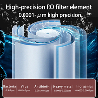 Purificador de Agua de Ósmosis Inversa de 7 Etapas, 50 GPM, Eléctrico sin Tanque, Bajo Fregadero/Encimera/Portátil, para Uso Doméstico