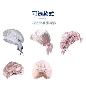Gorro de satén de talla grande <span class=keywords><strong>con</strong></span> Logo, para dormir, <span class=keywords><strong>pelo</strong></span> largo, marca privada - Product Image 2