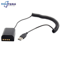 Acoplador de batería USB a BLX-1, acoplador BLX1 de CC para Olympus OM-1 OM1, Cable de alimentación en espiral para cámara sin espejo