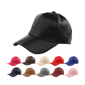 Bán buôn Mũ da Mũ bóng chày đồng bằng trống da Mũ bóng chày với dây đeo có thể điều chỉnh Mũ Mũ biểu tượng tùy chỉnh - Product Image 1